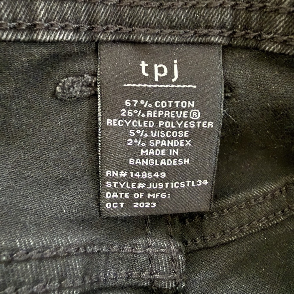 The Perfect Jean NYC TPJ Slim Fit Mens 33x34 Black Jeans Stretch Casual Career - Picture 4 of 9